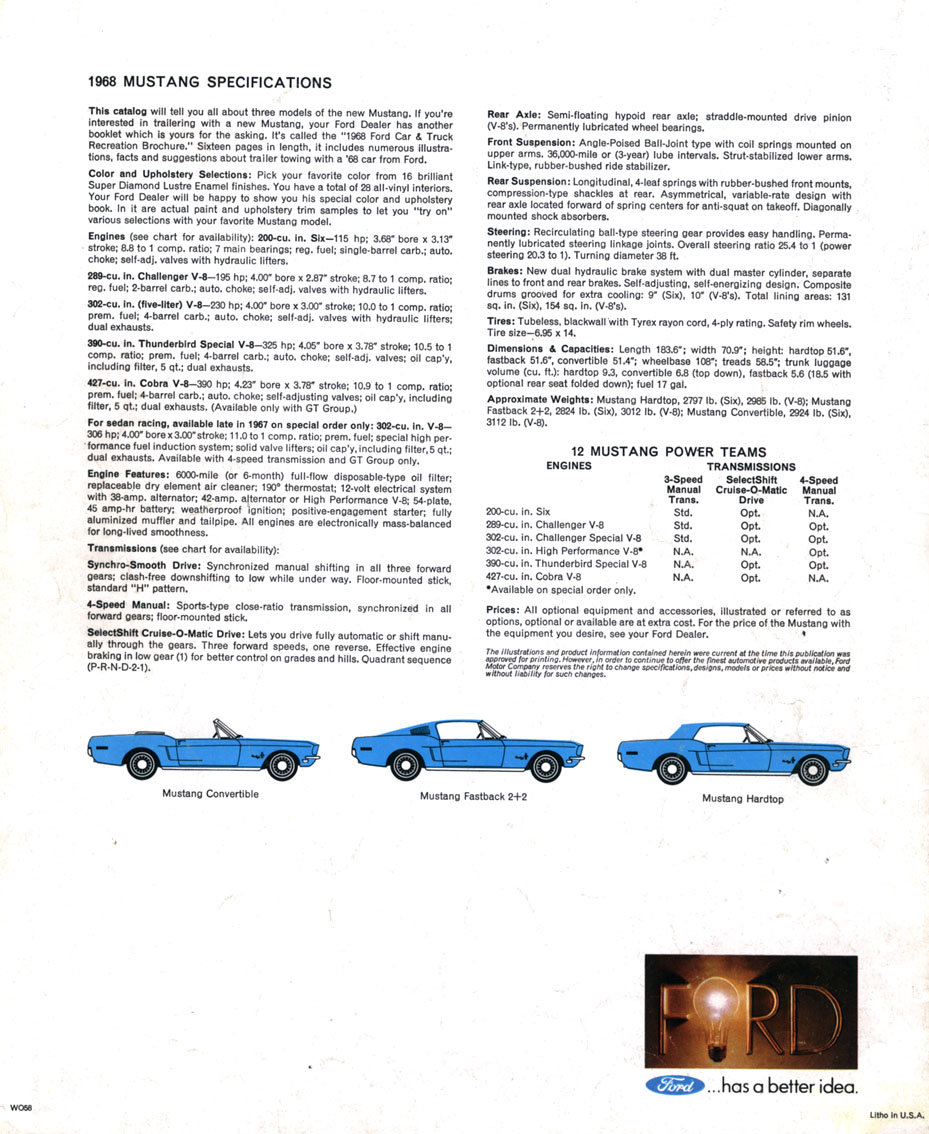 1968 Mustang Prospekt Page 16
